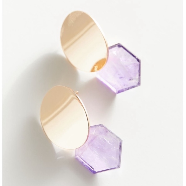 Luna Norte Amethyst Statement Earrings